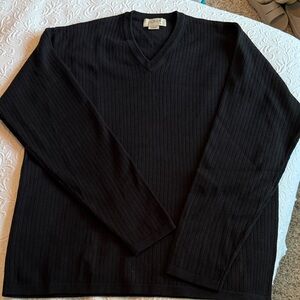 Men's Black V-Neck Sweater by JCrew